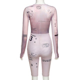 Women's Women's Spring Clothing Printed Skinny Fashion Sports Jumpsuit