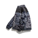 Man Fall Winter Outfis Winter Street Tide Brand Paisley Patchwork Stand-up Collar Cotton Coat Men Thermal Cotton-Padded Coat
