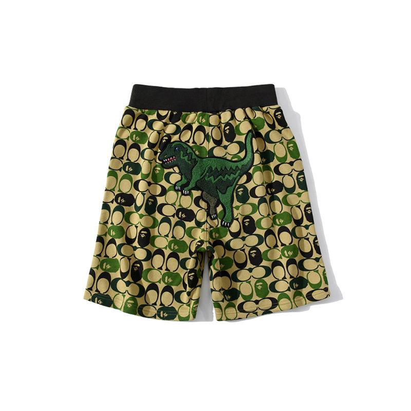 Shark Print Shorts Shark Head Little Dinosaur Camouflage Casual Shorts Fifth Pants Middle Pants