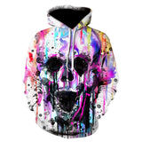 Skull Hoodie 3D Digital Printing Hoodie Horror Skull Printing Pattern