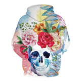 Skull Hoodie 3D Digital Printing Hoodie Horror Skull Printing Pattern