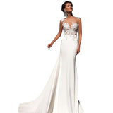 See through Wedding Dress Summer Dress Sexy Lace See-through Wedding Dress Formal Dress