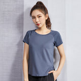 Moisture Wicking Shirts Summer Exercise T-shirt Women Loose Casual Workout Clothes