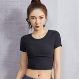 Moisture Wicking Shirts Summer Sexy Beauty Back Sports Top for Women