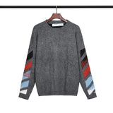 Off White Winter Sweaters Fall/Winter Off Pattern Pullover Knitted Sweater
