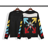 Off White Winter Sweaters Mohair Dark Gray Wool Knitted Sweater for Men and Women