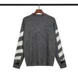 Off White Winter Sweaters Autumn and Winter Variable Arrow Mohair Men's and Women's Loose Knitted Sweater