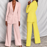 Women Business Professional Attire Fall Winter Fashion Casual Suit Professional Tailored Suit