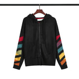 Off White Winter Sweaters Zipper Men's and Women's Sweater Coat