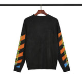 Off White Winter Sweaters Simpson Arrow Black Mohair round Neck Pullover