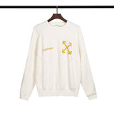 Off White Winter Sweaters Autumn and Winter Off Arrow Cartoon Simpson Men's and Women's Loose Knitted Sweater