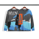 Off White Winter Sweaters Autumn and Winter Off Letter Mohair Men's and Women's Sweater