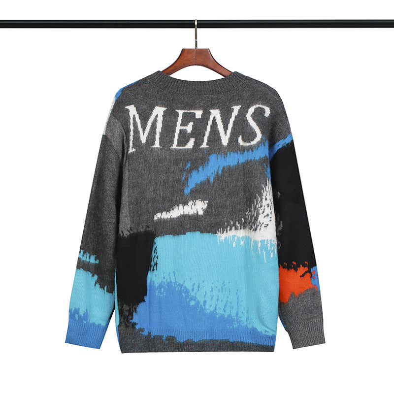 Off White Winter Sweaters Autumn and Winter Off Letter Mohair Men's and Women's Sweater