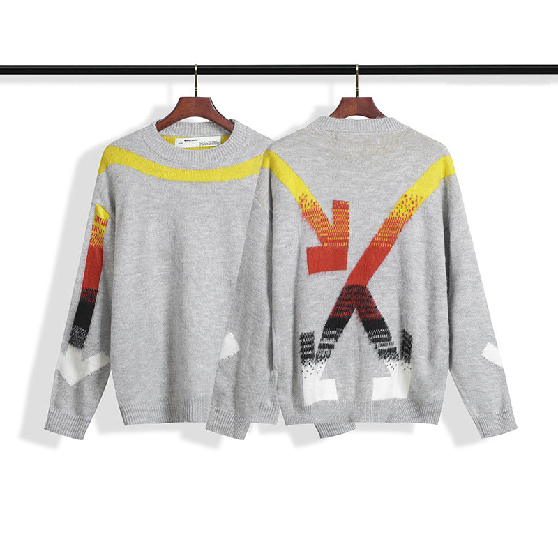 Off White Winter Sweaters Knitted Sweater for Men and Women