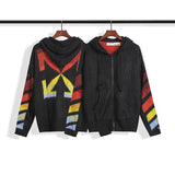 Off White Winter Sweaters Autumn and Winter Zipper Sweater Coat