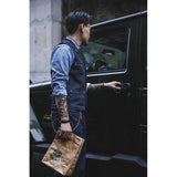 Tuxedo Vests Fall Winter Men's Denim Vest Multi-Pocket Vest