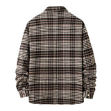 Mens Flannel Jacket Plaid Shirt Men's Style Coat Shirt