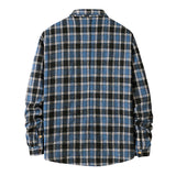 Mens Flannel Jacket Flannel Plaid Shirt Men's Coat Casual Long Sleeve Shirt