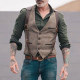 Mens Dress Vests Men's Vest Casual Jacket Business Waistcoat Autumn and Winter Leisure Suit Vest Business Slim Fit
