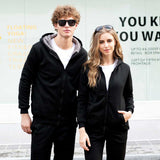 Black Lives Matter Dressing Winter Fleece-Lined Thickened Hooded Zipper Sweatshirt