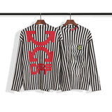Off White Winter Sweaters Autumn and Winter Off Striped Knitted Sweater for Men