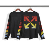 Off White Winter Sweaters Fall/Winter Off Pattern Pullover Knitted Sweater