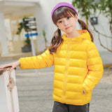 Kids Winter Coats Puffer Jacket down Coat Children's down Jacket Trendy Lightweight Hooded Jacket