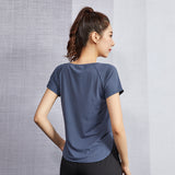 Moisture Wicking Shirts Summer Exercise T-shirt Women Loose Casual Workout Clothes