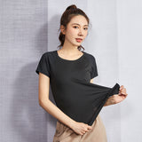 Moisture Wicking Shirts Summer Exercise T-shirt Women Loose Casual Workout Clothes
