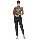 Burkini Swimwear Muslim Fashion Outfits Zipper Swimsuit