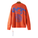 Off White Winter Sweaters Autumn Knitted Men's and Women's Knitted Sweater