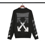 Off White Winter Sweaters Autumn and Winter Arrow Print Wool Sweater Sweater for Men and Women