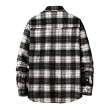 Mens Flannel Jacket Plaid Shirt Men's Style Coat Shirt