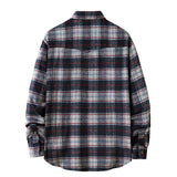 Mens Flannel Jacket Autumn Vintage Flannel Plaid Shirt Men Coat Shirt