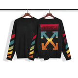 Off White Winter Sweaters Mohair Black Men and Women Pullover Knitted Sweater