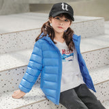 Kids Winter Coats Puffer Jacket down Coat Children's down Jacket Trendy Lightweight Hooded Jacket