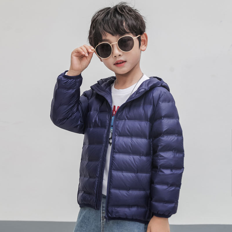 Kids Winter Coats Puffer Jacket down Coat Children's down Jacket Trendy Lightweight Hooded Jacket