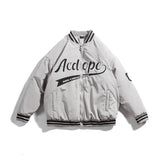 Letterman Jacket Outfit Senior Jackets Varsity Baseball Coat Winter Casual Stand Collar Loose Coat