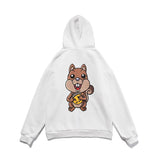 Justin Bieber Drew House Cardigan Sweater Justin Bieber Cartoon Dinosaur Squirrel Men's Fleece Zipper Hoodie