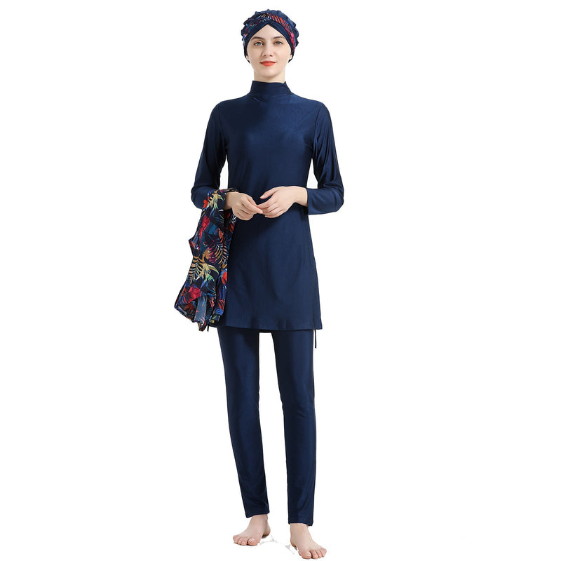 Burkini Swimwear Muslim Fashion Outfits Printed Sunscreen Swimsuit for Women