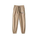 Shark Print Pant Trendy Brand Men's Shark Head Waist-Tied Ankle-Tied Woven Fabric Trousers