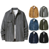Mens Flannel Jacket Flannel Padded Plaid Shirt Men's Style Coat Shirt