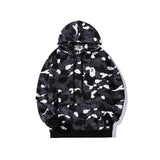 Shark Print Hoodie Shark Camouflage Luminous Embroidered Hoodie Hip Hop Men's and Women's Hoodie Coat