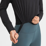 Moisture Wicking Shirts Autumn and Winter Women's Simple Leisure Sports Long Sleeve Quick-Drying Breathable Yoga Clothes