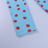 Lapel Strawberry Print Long Sleeve Bodycon Dress Retro Dress