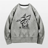 Men and Women Pokemon Pikachu Hoodie Pokémon round Neck Sweater
