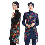 Burkini Swimwear Muslim Fashion Outfits Printed Sunscreen Swimsuit for Women