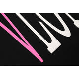 Vlone Street HipHop Loose Short Sleeve Tshirt Men and Women Couple Pink Printing Half Sleeve Tshirt