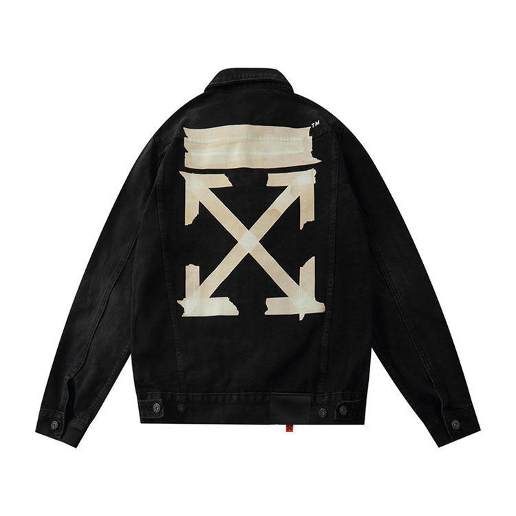 Off White Jacket Reflective Cotton LongSleeved Casual Fashionable Clothing
