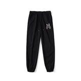 Shark Print Pant Trendy Brand Men's Shark Head Waist-Tied Ankle-Tied Woven Fabric Trousers